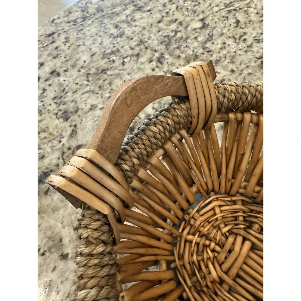 Bamboo Woven Rattan Trays Wicker‎ Tiki Bar Rails 17